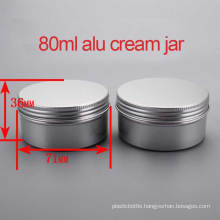 80g Hand/Facial Cream Aluminium Screw Capcontainer/Jar/Cans